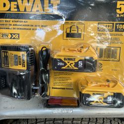Dewalt Charger With  Two 5.0ah Batteries 