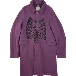 Undercover AW2013 “Anatomicouture” Ribcage Wool Coat Size 2 Medium