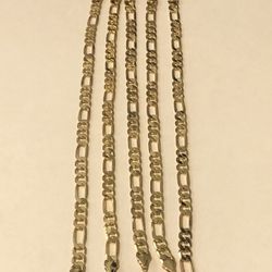 5 Bundle Deal Gold Plated Figaro Bracelets 8”