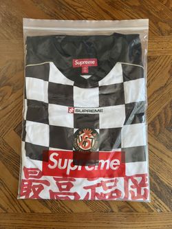 Supreme Checkerboard Soccer Jersey Black Size XXL