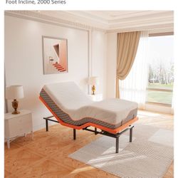Adjustable Bed With Deluxe Mattress And Waterproof Mattress Cover. 