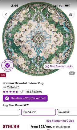 Safavieh round Oriental Rug $45