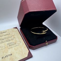 Cartier 18K Gold JUSTE UN CLOU BRACELET Size 17 or 19 PRICE FIRM