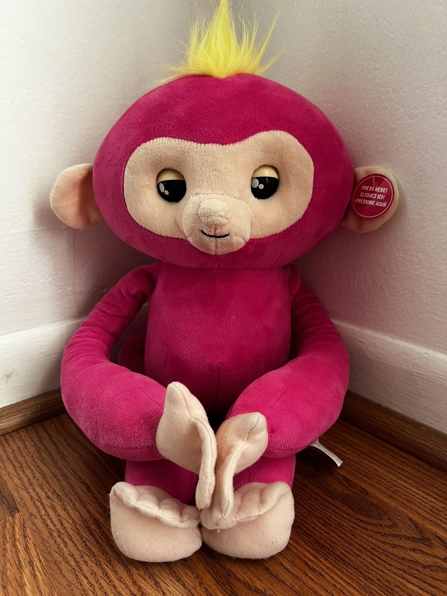 Fingerling Interactive Stuffed stuffy plush baby monkey Pink 