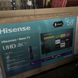 Hisense 58" Class 4K UHD LED LCD Roku Smart TV HDR R6 Series 58R6E3