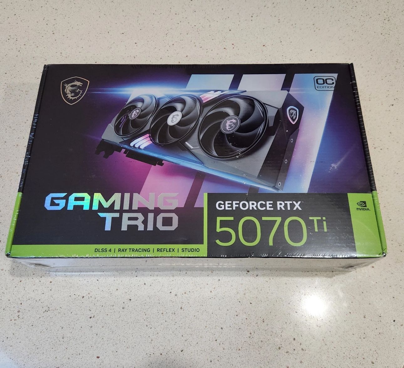 MSI nvidia Geforce RTX 5070 Ti 16G gaming trio OC 16gb GDDR7 PCI express gen 5 graphics card 