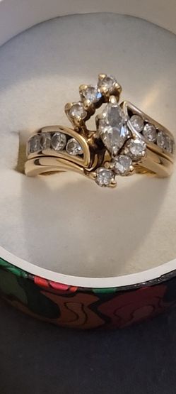 Diamnonds Are Highest Quality,.ñ2 Pice Engagement  Set Thumbnail