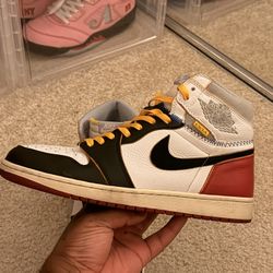 Used Jordan X Union 1 “black Toe” Sz 12