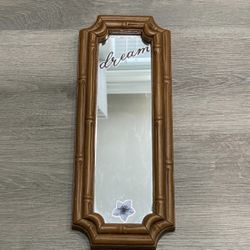 Vintage Bamboo Wood Dream Mirror