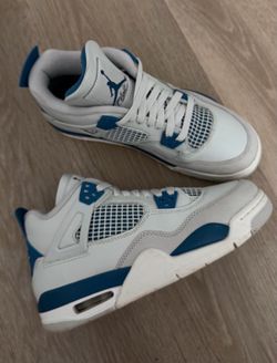 Air Jordan 4 White/Blue – Size 6.5Y