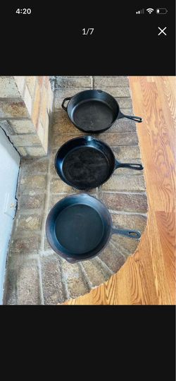 Cast Iron Skillets Lot of 3