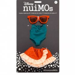 New DISNEY NUIMOS OUTFIT SWIMSUIT WRAP SKIRT AND SUNGLASSES NEW WITH TAG