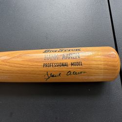 Hank Aaron Autographed Rawlings Adirondack Big Stick Bat (