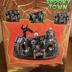 Lemax Halloween Village Graveyard Party