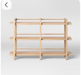 Wide Wood Horizontal Bookcase – Brown (Target)