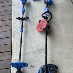 Kobalt Weed Eater, Blower, And Battery 