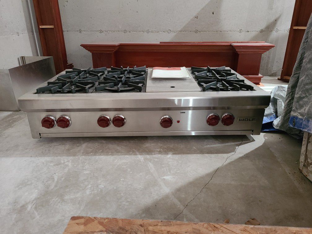 48 inch Wolf gas stove top