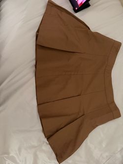 (H&M )Brown Pleated Mini Skirt