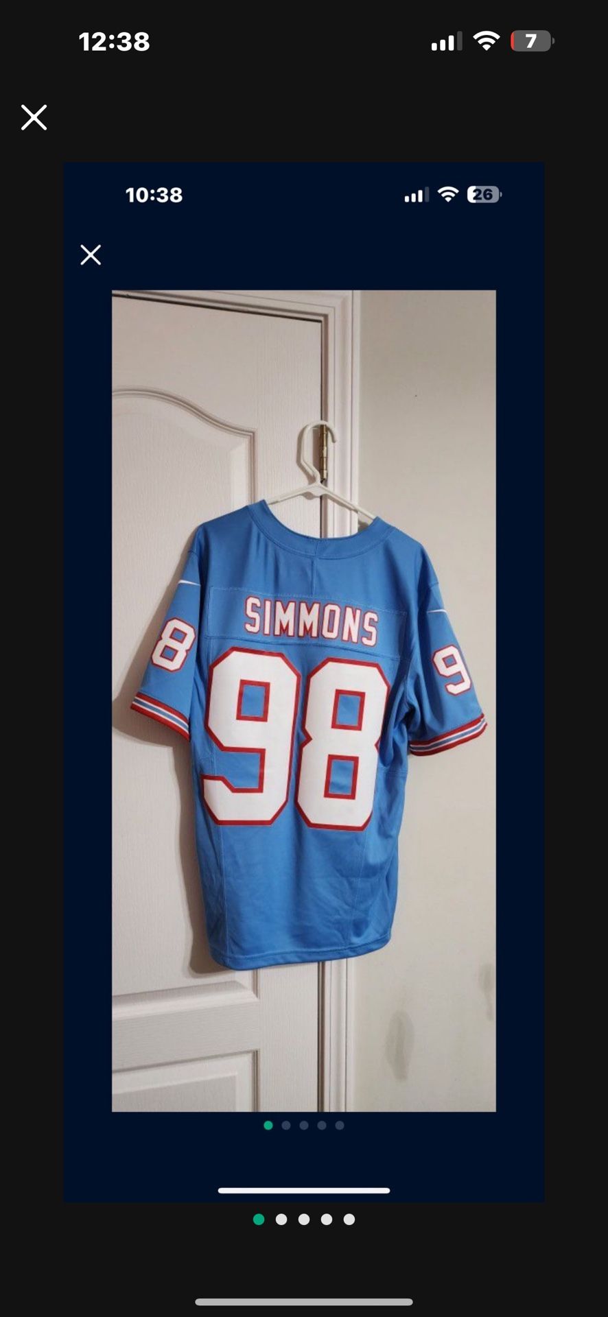 Jeffery Simmons Vapor F.U.S.E Limited Jersey (M)