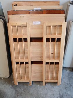 Wooden bookcase folding