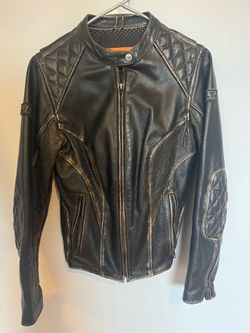 100% Learher female biker jacket size M