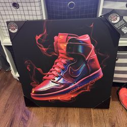 Framed Canvas Sneaker  Size 24x24