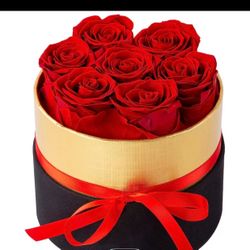 7 preserved real roses in a box for saint valentine day