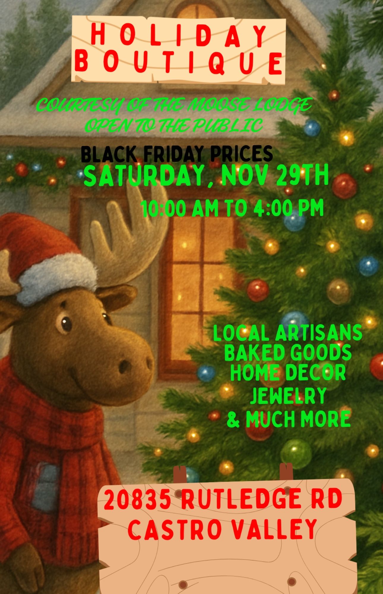 Holiday Boutique Pop Up In Castro Valley