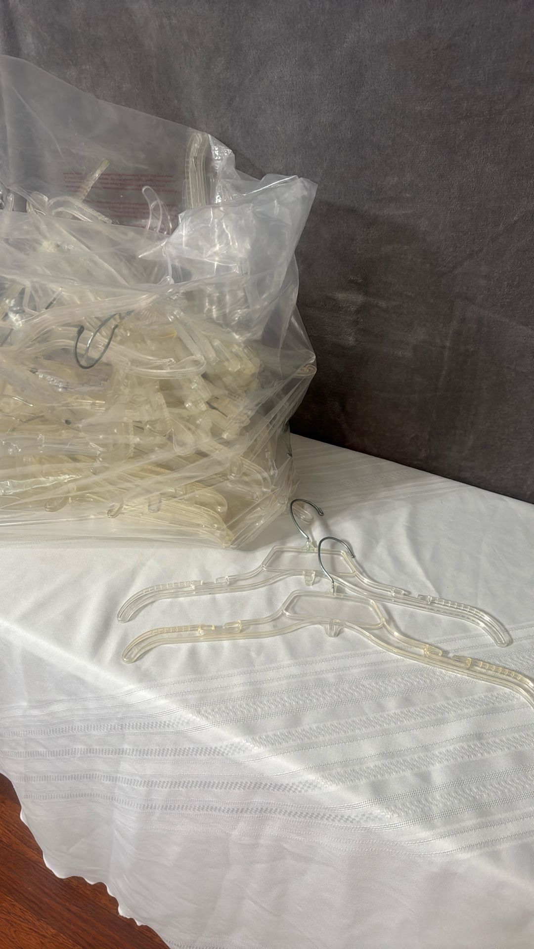 Clear Plastic Hangers Bundle 