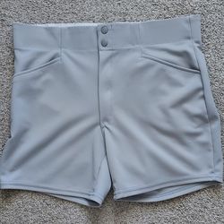 Rawlings USA Made Gray Gym Teacher Bike Referee Practice Shorts 36 L 38 Vintage