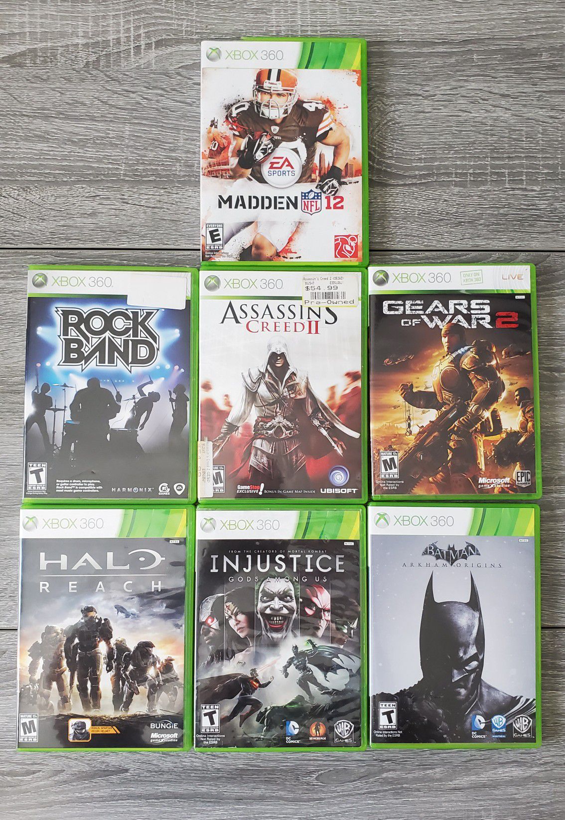Lot of 7 XBox 360 Games