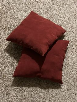 Red Couch Pillows (16” square)