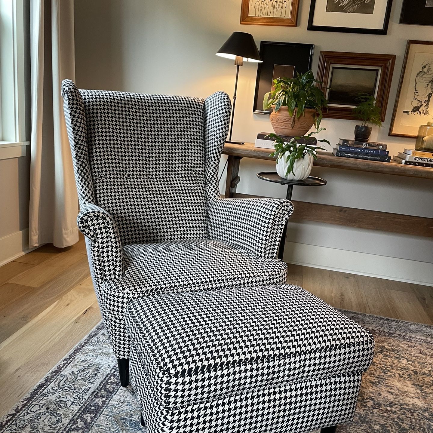 Ikea Strandmon Houndstooth Chair STRANDMON Series IKEA