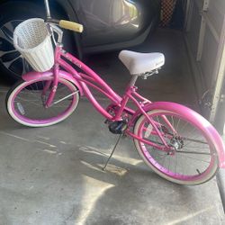 Girls Pink Beach Cruiser Bike