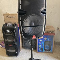 Wireless Music player - 10” Woofer  Bluetooth - Fm Radio - Rechargeable  MICROPHONE & CHARGER INCLUDED ! USB PORT - SD MEMORY SLOT - Portable  Compati