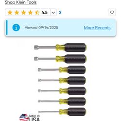 Klein Tools Nut Driver Set, Magnetic Nut Drivers,