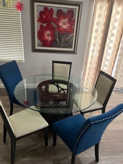 Dining table and chairs