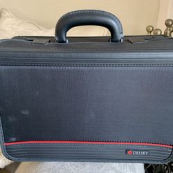 DELSEY Vintage Dual Lock Weekender Carry-On Hard Case 