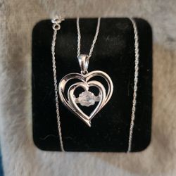 10K  WHITE GOLD NECKLACE 18 IN.