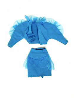 Blue Frill Jacket with Matching Skirt from Vintage 1989 Mattel “Dinner Date #9170”