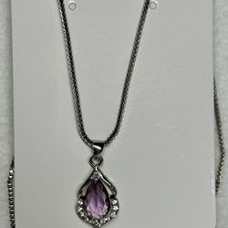 Purple Gemstone Necklace