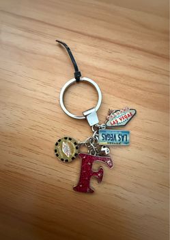 Las Vegas keychain with initial letter F