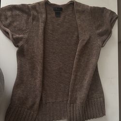 Brown Short sleeve cardigan 