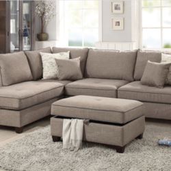 Sectional Sofa + Ottoman