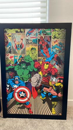 Marvel Comic poster with frame