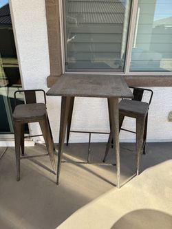 High top table with stools