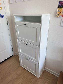 White shoe drawers