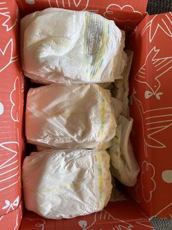 3 Newborn Diapers, 33 size 3 diapers and 36 size 3 diapers