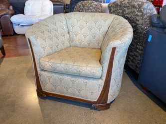 Art Deco Style Barrel Back Accent Chair