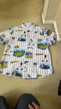 San Diego Padres Button Down Shirt Size L